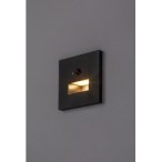Sieninis šviestuvas Lunca LED 1W 3000, 4500, 6500K CCT keičiama balta spalva (Juoda)
