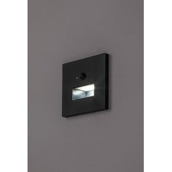 Sieninis šviestuvas Lunca LED 1W 3000, 4500, 6500K CCT keičiama balta spalva (Juoda)