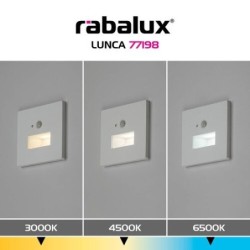 Sieninis šviestuvas Lunca LED 1W 3000, 4500, 6500K CCT keičiama balta spalva (Balta)