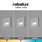 Sieninis šviestuvas Lunca LED 1W 3000, 4500, 6500K CCT keičiama balta spalva (Balta)