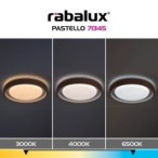 Lubinis šviestuvas Pastello LED 48W 3000-6500K CCT keičiama balta spalva (Rusva)