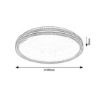 Lubinis šviestuvas Monira LED 34W 3000-6500K CCT keičiama balta spalva (Juoda)