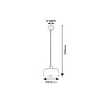 Pakabinamas šviestuvas Tisandra 1xE27  (Rusva, Aukso)