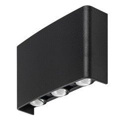 Sieninis lauko šviestuvas Portel LED 5W 2000, 2700, 4000K CCT keičiama balta spalva (Juoda)
