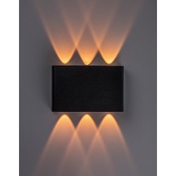 Sieninis lauko šviestuvas Portel LED 5W 2000, 2700, 4000K CCT keičiama balta spalva (Juoda)