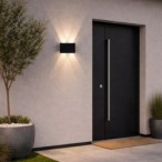 Sieninis lauko šviestuvas Portel LED 5W 2000, 2700, 4000K CCT keičiama balta spalva (Juoda)