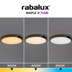 Lubinis šviestuvas Maple2 LED 42W 3000, 4000, 6500K CCT keičiama balta spalva (Juoda)