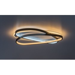 Lubinis šviestuvas Brantiel LED 57W 3000-6000K CCT keičiama balta spalva (Juoda, Balta)