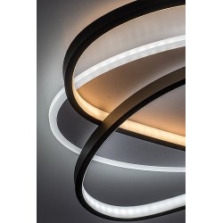 Lubinis šviestuvas Brantiel LED 57W 3000-6000K CCT keičiama balta spalva (Juoda, Balta)