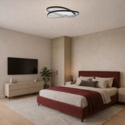 Lubinis šviestuvas Brantiel LED 57W 3000-6000K CCT keičiama balta spalva (Juoda, Balta)