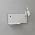 SHELF LED sieninis šviestuvas su lentyna ir USB, baltas, dešininis, 11W, 4000K