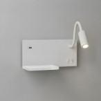 SHELF LED sieninis šviestuvas su lentyna ir USB, baltas, dešininis, 11W, 4000K