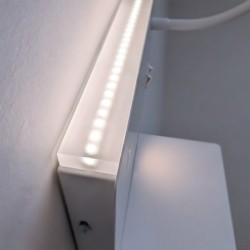 SHELF LED sieninis šviestuvas su lentyna ir USB, baltas, dešininis, 11W, 4000K