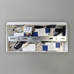 SHELF LED sieninis šviestuvas su lentyna ir USB, baltas, dešininis, 11W, 4000K