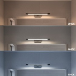 KLIMT Juodas LED sieninis šviestuvas 8W, 40cm, 3000-6000K, IP44