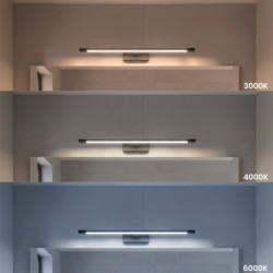 KLIMT Juodas Sieninis LED Šviestuvas, 12W, 60cm, 3000-6000K, IP44