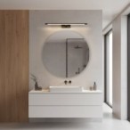 KLIMT Juodas Sieninis LED Šviestuvas, 12W, 60cm, 3000-6000K, IP44