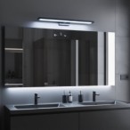 KLIMT Juodas Sieninis LED Šviestuvas, 12W, 60cm, 3000-6000K, IP44