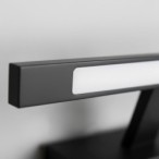 KLIMT Juodas Sieninis LED Šviestuvas, 12W, 60cm, 3000-6000K, IP44