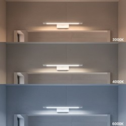 Sieninis LED šviestuvas KLIMT 8W 40cm baltas, 3in1 spalva, IP44