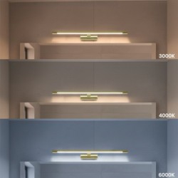 KLIMT LED sieninis šviestuvas, auksinis, 60cm, 12W, 3000K-6000K, IP44