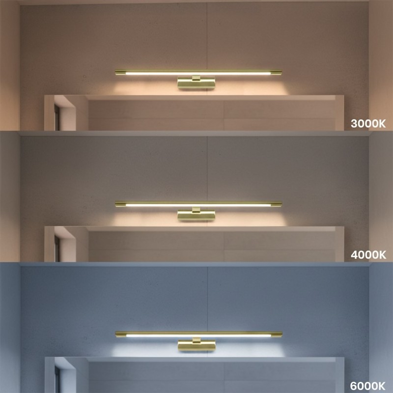 KLIMT LED sieninis šviestuvas, auksinis, 60cm, 12W, 3000K-6000K, IP44