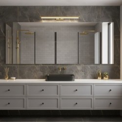 KLIMT LED sieninis šviestuvas, auksinis, 60cm, 12W, 3000K-6000K, IP44