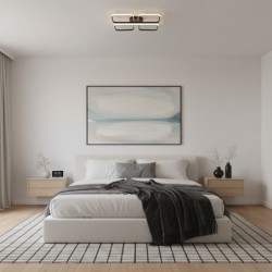 Juodas HIDALGO LED lubinis šviestuvas 40W, neutrali balta šviesa