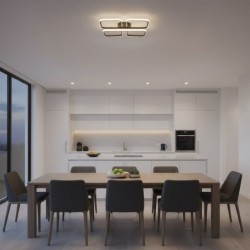 Juodas HIDALGO LED lubinis šviestuvas 40W, neutrali balta šviesa