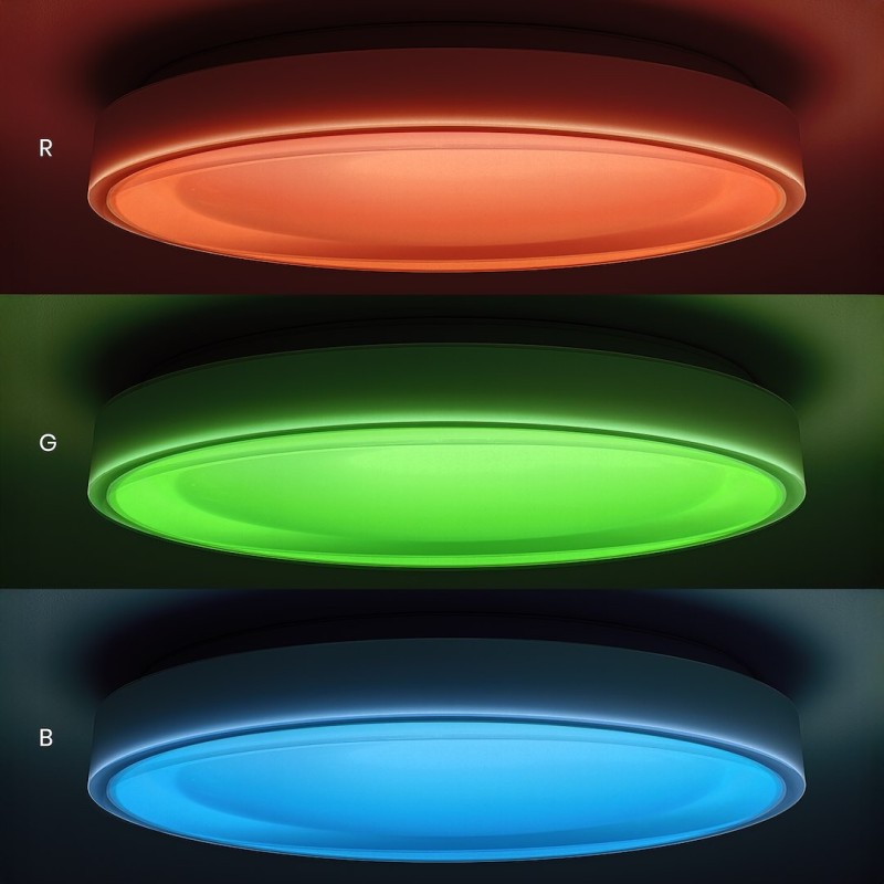 LED Lubinis Plafonas MELO RGBW 36W Ø390mm, pritemdomas