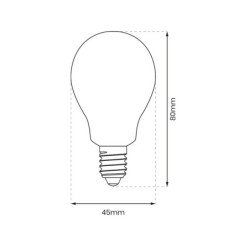 LED lemputė E14 5W 4000K G45 neutrali balta