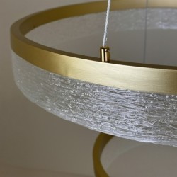 GALA modernus auksinis dvigubo žiedo pakabinamas šviestuvas 54W LED 4000K