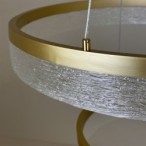 GALA modernus auksinis dvigubo žiedo pakabinamas šviestuvas 54W LED 4000K
