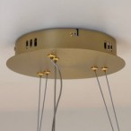 GALA modernus auksinis dvigubo žiedo pakabinamas šviestuvas 54W LED 4000K