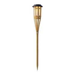Saulės dekoratyvinis LED šviestuvas laukui, bambuko dizaino, 1800K IP44