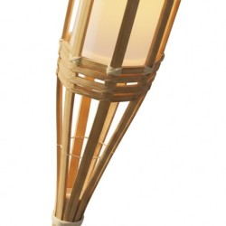 Saulės dekoratyvinis LED šviestuvas laukui, bambuko dizaino, 1800K IP44