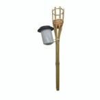 Saulės dekoratyvinis LED šviestuvas laukui, bambuko dizaino, 1800K IP44