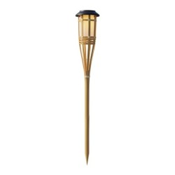 Saulės dekoratyvinis LED šviestuvas laukui, bambuko dizaino, 1800K IP44