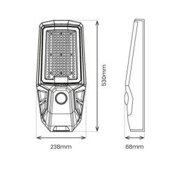 Saulės LED Gatvės Šviestuvas Kobra II 400W 2400lm 4000K IP65 su judesio jutikliu
