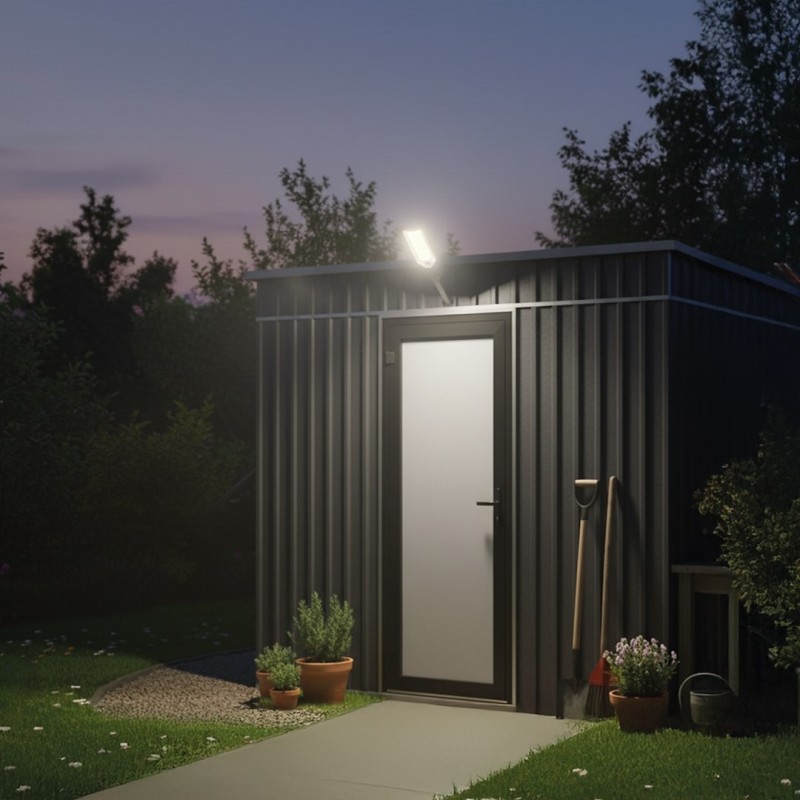 Lauko saulės LED šviestuvas Venice 50W su jutikliu ir pultu, 450lm, 4000K, IP65