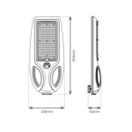 Lauko sieninis LED saulės šviestuvas Venice su judesio jutikliu 100W 750lm 4000K IP65