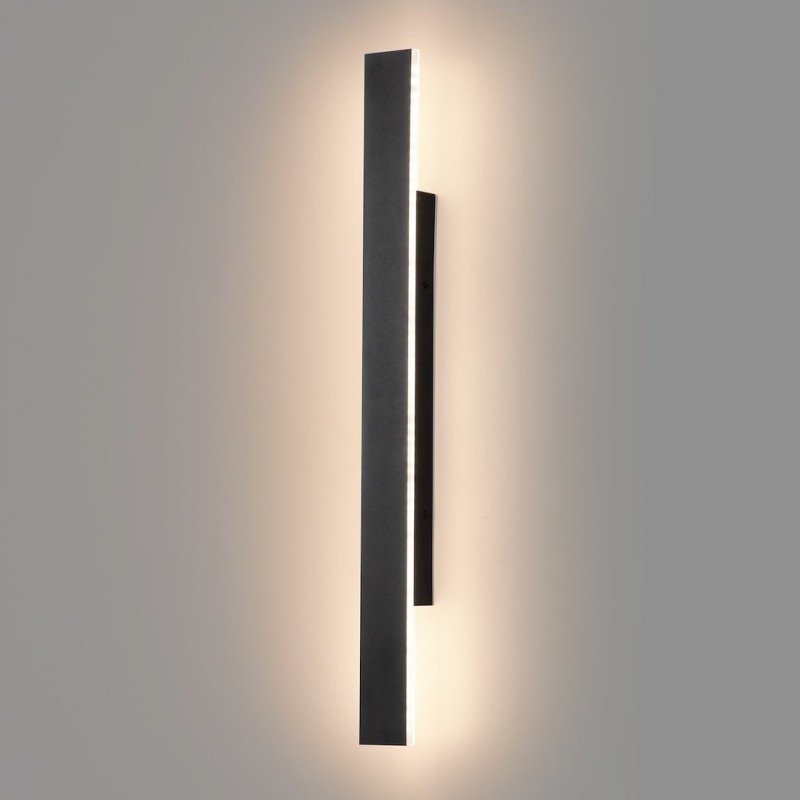 Sieninis lauko šviestuvas Wow II 11W reguliuojama spalva CCT IP54 60cm juodas