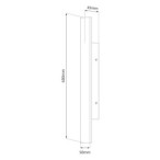 Sieninis lauko šviestuvas Wow II 11W reguliuojama spalva CCT IP54 60cm juodas