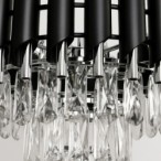 CRISTAL krištolinis sietynas 5xE14, chromas ir juoda