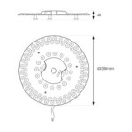 LED FIX modulis 36W, magnetinis, Ø239mm, pasirenkama spalvos temperatūra