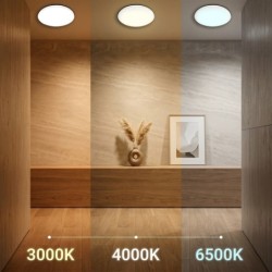 LED Plafonas HUGO 24W, 3000-6500K, IP54, baltas