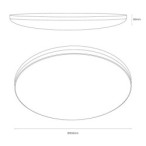 LED lubinis šviestuvas HUGO 42W 3CCT, reguliuojama galia, IP54, baltas