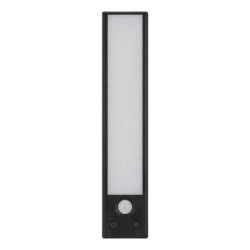 Viro įkraunamas spintelės LED šviestuvas 30cm, su judesio jutikliu, 3 spalvos, 2 vnt., juodas