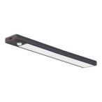 Viro įkraunamas spintelės LED šviestuvas 30cm, su judesio jutikliu, 3 spalvos, 2 vnt., juodas