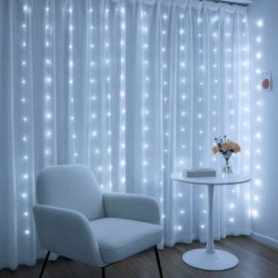 Dekoracinė RGB LED užuolaida Mery 3x3m, USB, 8 režimai, su pultu